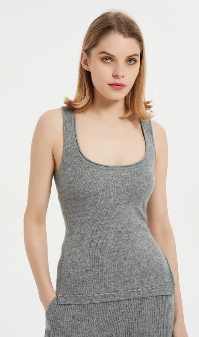 Wholesale  ladies pure cashmere tank