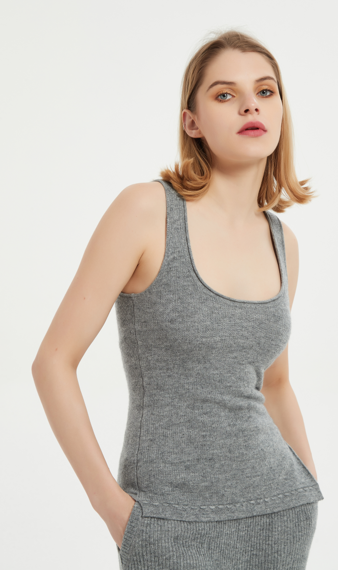 Wholesale  ladies pure cashmere tank