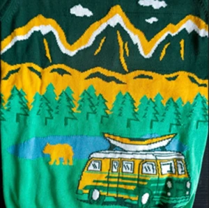 CARTOON PARENT-CHILD PATTERN CASHMERE