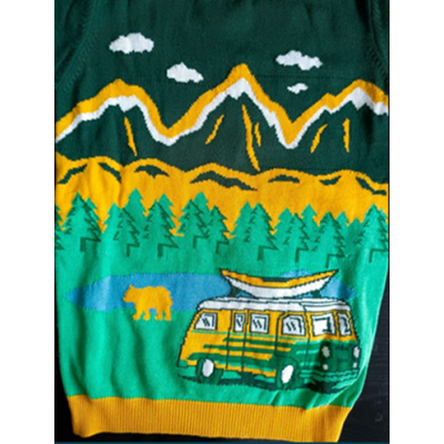 CARTOON PARENT-CHILD PATTERN CASHMERE