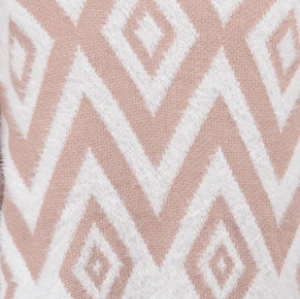 DIAMOND JACQUARD PATTERN CASHMERE