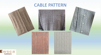 CABLE PATTERN PURE CASHMERE SWEATER