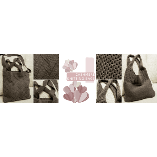 Cashmere knitting bags