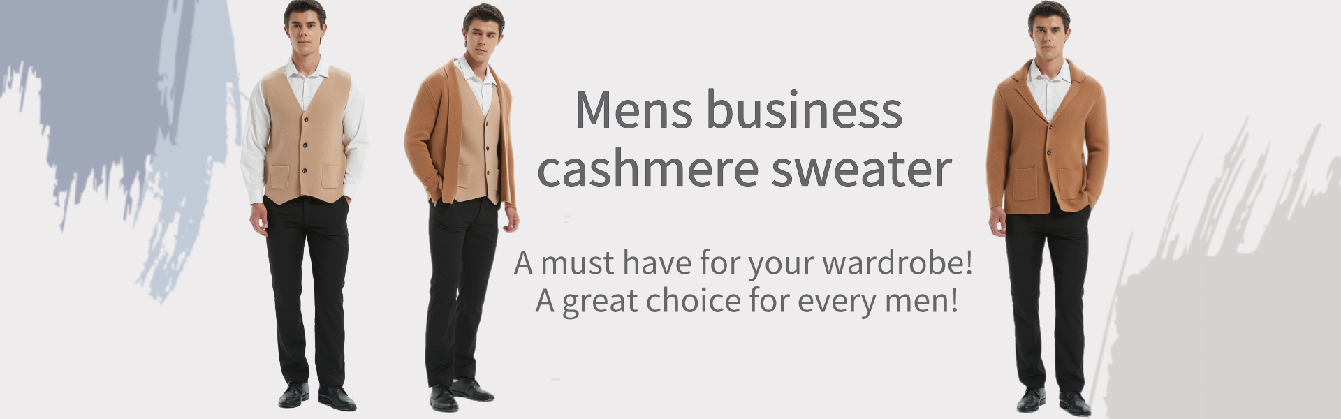 Mens business cashmere sweater