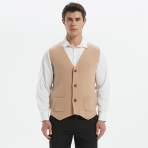 OEM mens business cashmere sweater vest wholesale from Chinese manufacturer