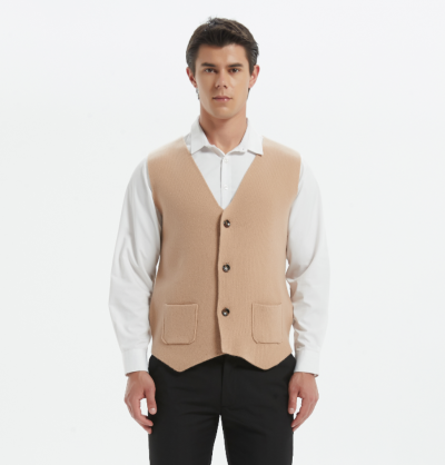 OEM mens business cashmere sweater vest wholesale from Chinese manufacturer