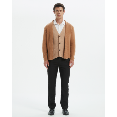 Cusrom design mens business cashmere open front sweater for spring and autum from Chinese vendor