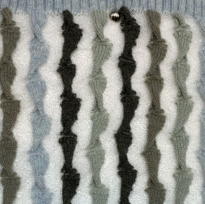 Knitted Cashmere Pattern in 100% Cashmere Yarn with new Stripes Design