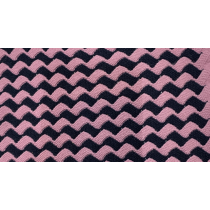 Knitted Cashmere Pattern in 100% Cashmere Yarn with new Black and Pink Stripes Design