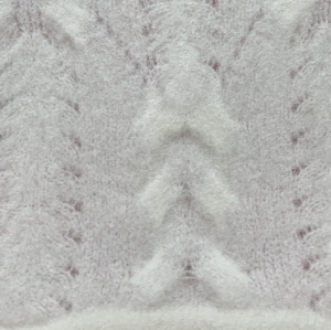 Knitted New Pattern in Moahir Blend White Yarn with new Design