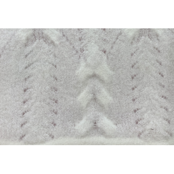 Knitted New Pattern in Moahir Blend White Yarn with new Design