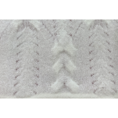 Knitted New Pattern in Moahir Blend White Yarn with new Design