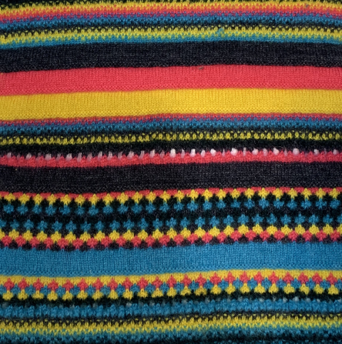 Knitted Cashmere Pattern in pure Cashmere Yarn with new Stripes Design