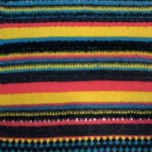 Knitted Cashmere Pattern in pure Cashmere Yarn with new Stripes Design