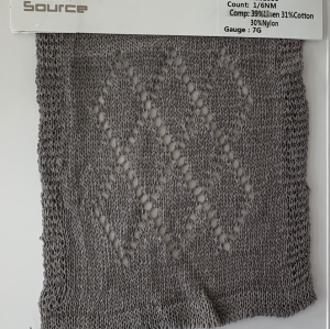 latest fashion high quality new fancy yarn in the quality of 1/6nm 39%linen 31%cotton 30%nylon