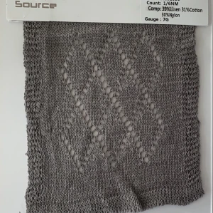 latest fashion high quality new fancy yarn in the quality of 1/6nm 39%linen 31%cotton 30%nylon