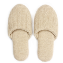 wholesale high-end lounge non-slip luxury fine wool cashmere slippers