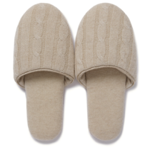 wholesale high-end lounge non-slip luxury fine wool cashmere slippers odm