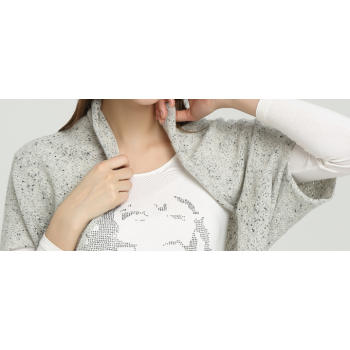 Wholesale Latest Fashion High Quality Women Cashmere Short Poncho in Nep Yarn