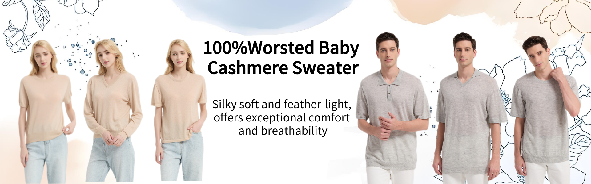 100% Worsted Baby Cashmere Sweater