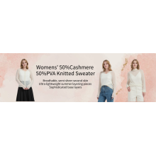 Womens' 50%Cashmere 50%PVA Knitted Sweater