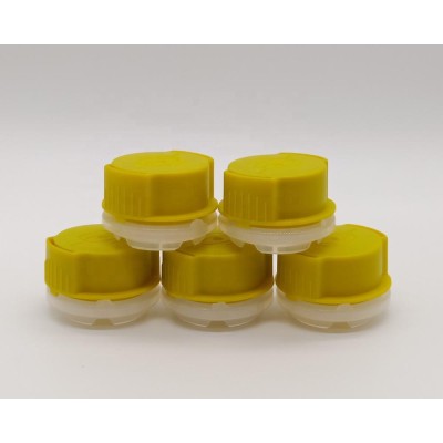 Factory wholesale 32mm screw plastic cap spout for empty gasoline engine oil tin can 100ml 150ml