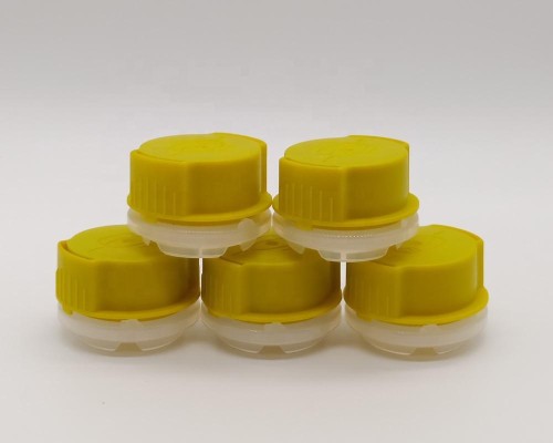 Factory wholesale 32mm screw plastic cap spout for empty gasoline engine oil tin can 100ml 150ml