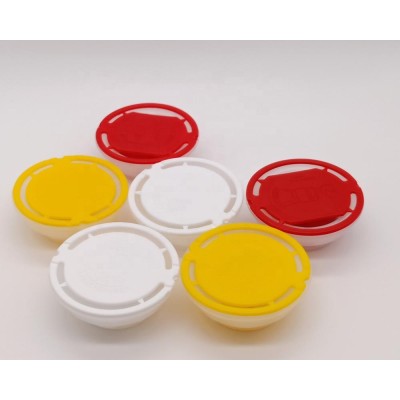 Wholesale good quality cheap price 57mm PVC glue screw cap/sealing plastic caps for metal tins