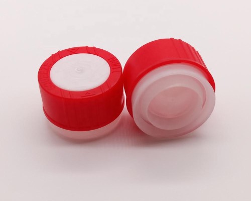 Plastic child safety caps screw funnel plastic spout for empty round aerosol oil can bottle