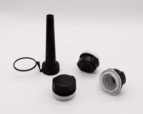 PE plastic caps cover lids stopper with nozzle for machines equipment oil