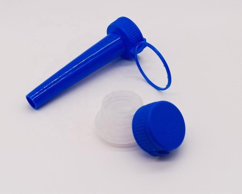 Plastic childproof screw cap and funnel for 100ml plain gasoline engine oil additive tin can
