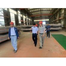 Fuxin guangsheng warmly welcomes Japanese customers to visit the factory's steel material shelf
