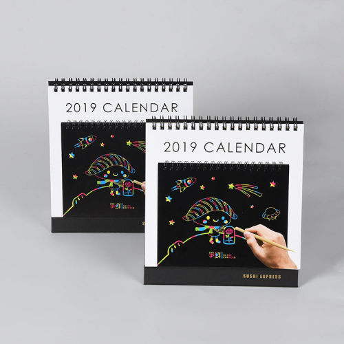Creative Design Printing Stand Mini Desk Calendar