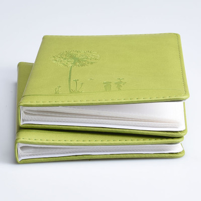 Debossed Logo Custom PU Leather Cover 32 Pockets Photo Album