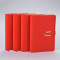 A5 Red Faux Leather Hard Cover Notebook with Magnet Closure
