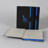 A5 Customized Logo PU Leather Notebook with Color Edge and Elastic Band