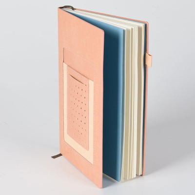 A5 PU Leather Notebook with Card Holder Slots