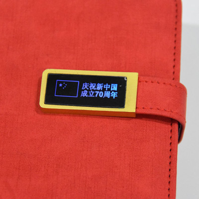 2020 Multifunction PU Leather Dairy Luxury Gift Set with Wireless Charger and USB Port