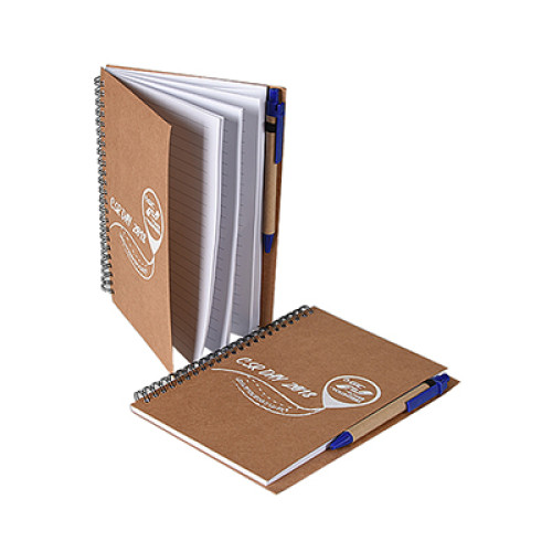 Soft Kraft Cover Spiral Notebook with Lined Paper