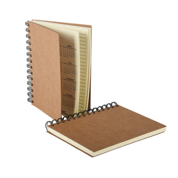 Kraft Paper Cover Spiral Notebook with Lined Paper