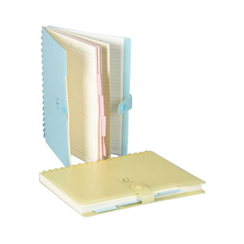PP Hard Cover Spiral Notebook with Button Closure
