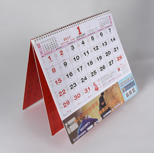 Pink New Year Monthly Desktop Calendarr