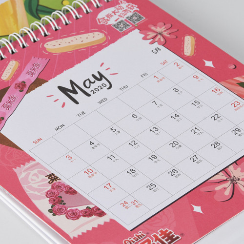 New Year Monthly Desktop Standing Flip Calendar