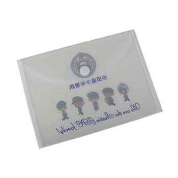 Clear Plastic Envelope Folder with Hook&Loop