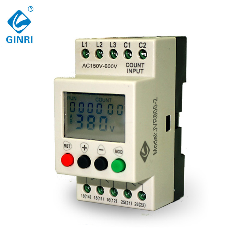 JVR800-2 Voltage Protection Relay,Under Over Voltage Protector 3 Phase Voltage Monitoring Sequence Relay 