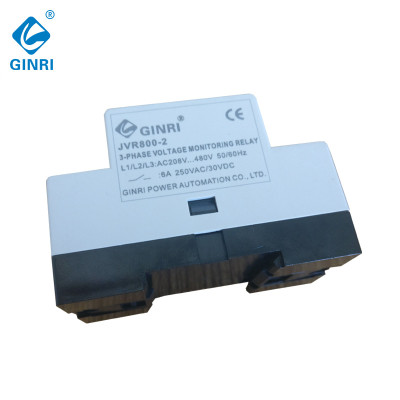 Three Phase Voltage Monitoring Relay GINRI JVR800-2 LCD Display Over Under Voltage Protector