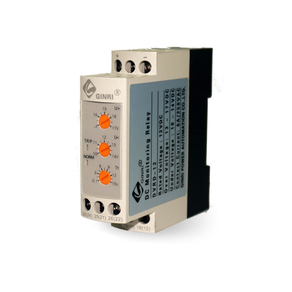DC Voltage Monitoring Relay DVRD 12V 24V 36V 48V Over/Under Voltage Relay