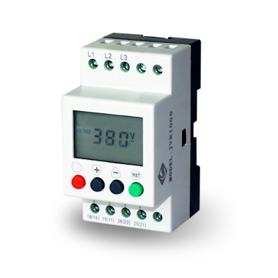 GINRI JVR1000 LCD 3 Phase Voltage Monitoring Relay Phase Failure Phase Sequence Relays 380VAC , 50Hz