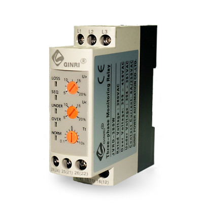 3 Phase Adjustable Phase Loss Protection Device JVRD-380W  Voltage Monitoring Relay