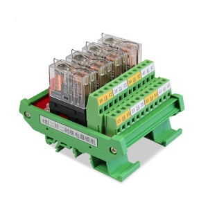 4ch Relay Module JR-4L2/DC24V  DPDT OMRON  2NO 2NC  4 Channel Relay Module Board With Base